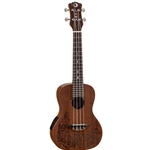 Luna UKE MO EL Uke Lizard Mahogany Concert w/Preamp